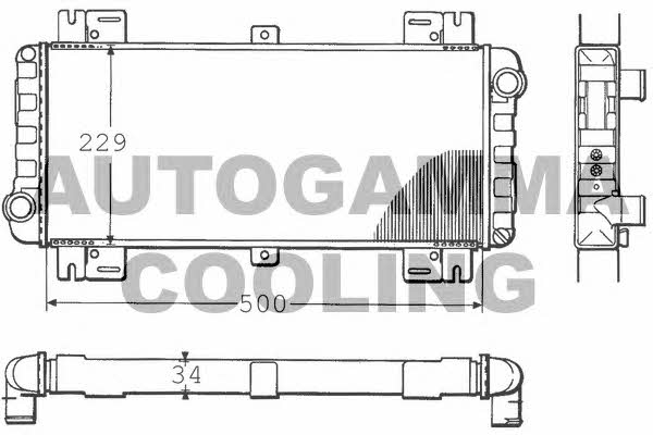 Autogamma 100351 Радіатор охолодження двигуна 100351: Купити в Україні - Добра ціна на EXIST.UA!