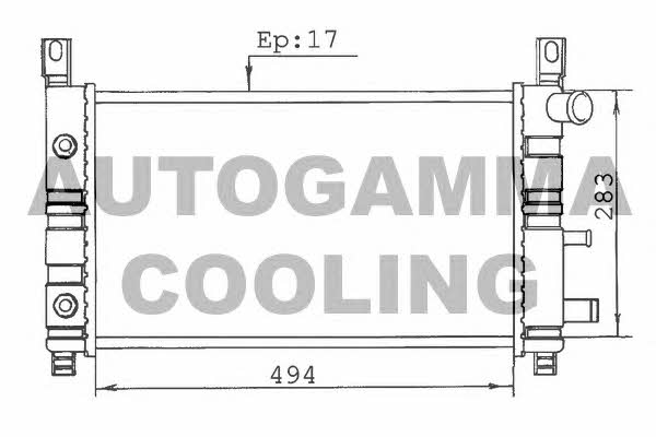 Autogamma 100353 Радіатор охолодження двигуна 100353: Купити в Україні - Добра ціна на EXIST.UA!