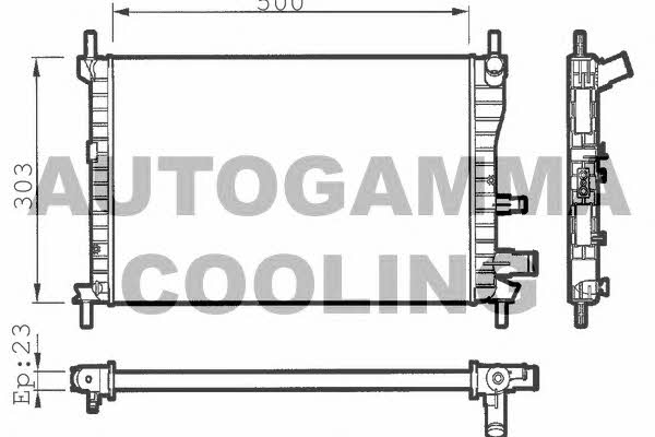 Autogamma 100356 Радіатор охолодження двигуна 100356: Купити в Україні - Добра ціна на EXIST.UA!
