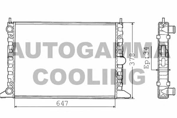 Autogamma 100358 Радіатор охолодження двигуна 100358: Купити в Україні - Добра ціна на EXIST.UA!