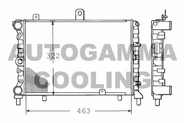 Autogamma 100450 Радіатор охолодження двигуна 100450: Купити в Україні - Добра ціна на EXIST.UA!