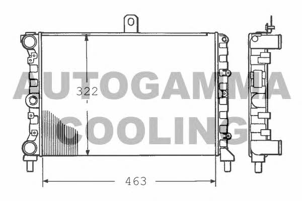 Autogamma 100451 Радіатор охолодження двигуна 100451: Купити в Україні - Добра ціна на EXIST.UA!