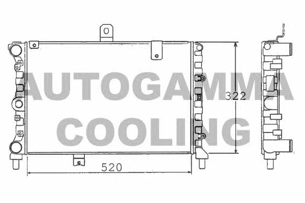 Autogamma 100452 Радіатор охолодження двигуна 100452: Приваблива ціна - Купити в Україні на EXIST.UA!