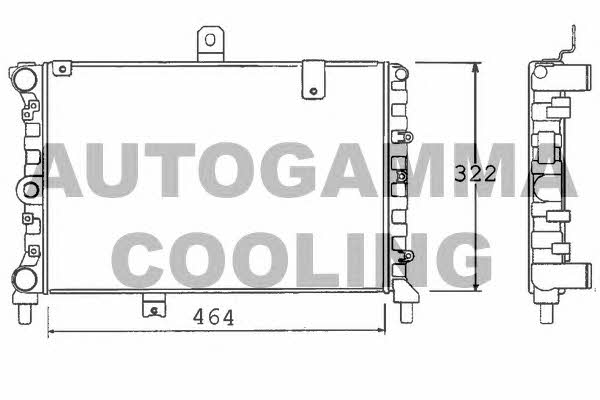 Autogamma 100453 Радіатор охолодження двигуна 100453: Купити в Україні - Добра ціна на EXIST.UA!
