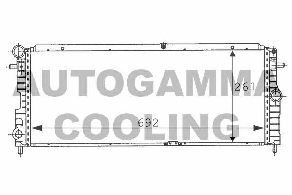 Autogamma 100708 Радіатор охолодження двигуна 100708: Приваблива ціна - Купити в Україні на EXIST.UA!