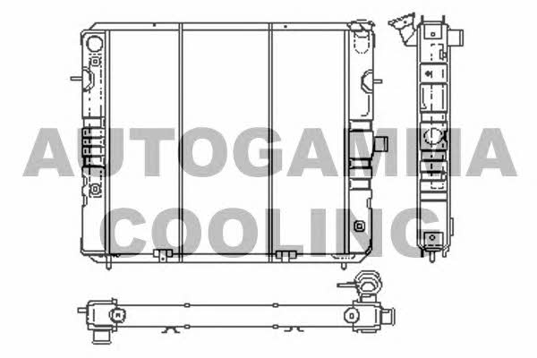 Autogamma 100721 Радіатор охолодження двигуна 100721: Купити в Україні - Добра ціна на EXIST.UA!