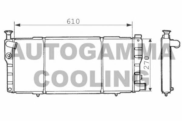 Autogamma 100743 Радіатор охолодження двигуна 100743: Купити в Україні - Добра ціна на EXIST.UA!