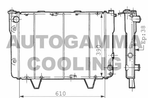 Autogamma 100803 Радіатор охолодження двигуна 100803: Купити в Україні - Добра ціна на EXIST.UA!
