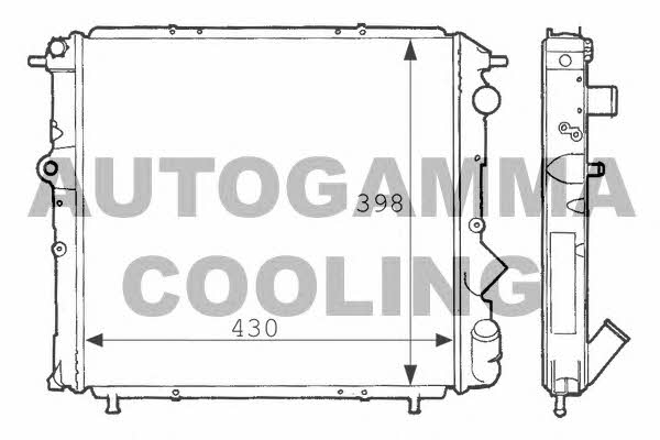 Autogamma 100852 Радіатор охолодження двигуна 100852: Купити в Україні - Добра ціна на EXIST.UA!