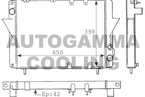 Autogamma 100900 Радіатор охолодження двигуна 100900: Купити в Україні - Добра ціна на EXIST.UA!