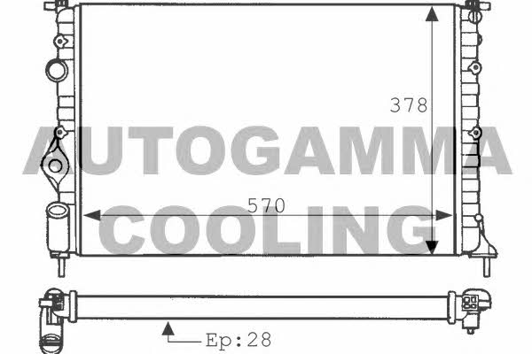 Autogamma 100904 Радіатор охолодження двигуна 100904: Купити в Україні - Добра ціна на EXIST.UA!