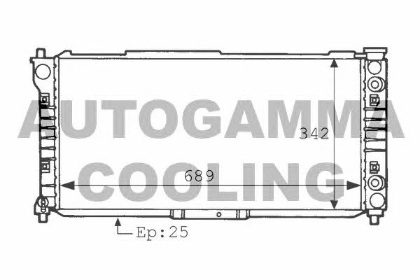 Autogamma 101130 Радіатор охолодження двигуна 101130: Приваблива ціна - Купити в Україні на EXIST.UA!