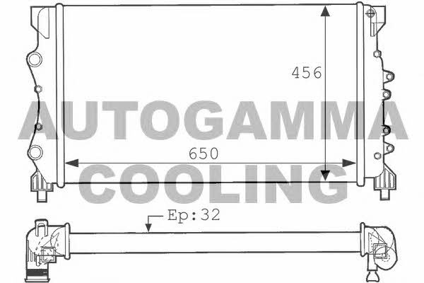 Autogamma 101244 Радіатор охолодження двигуна 101244: Купити в Україні - Добра ціна на EXIST.UA!