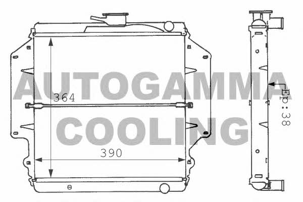 Autogamma 100946 Радіатор охолодження двигуна 100946: Купити в Україні - Добра ціна на EXIST.UA!