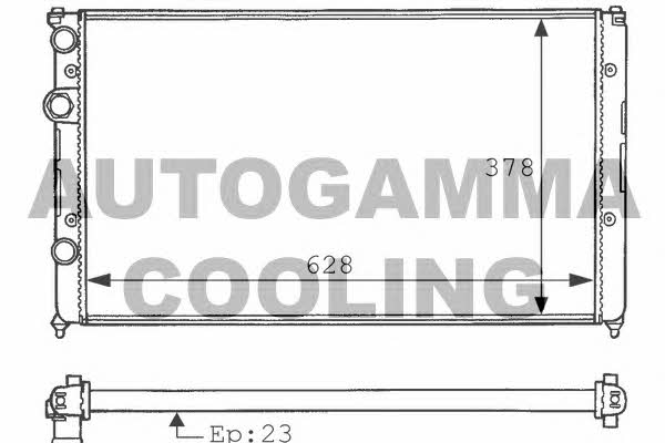Autogamma 100948 Радіатор охолодження двигуна 100948: Купити в Україні - Добра ціна на EXIST.UA!