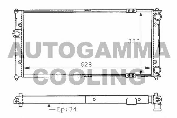 Autogamma 100952 Радіатор охолодження двигуна 100952: Купити в Україні - Добра ціна на EXIST.UA!