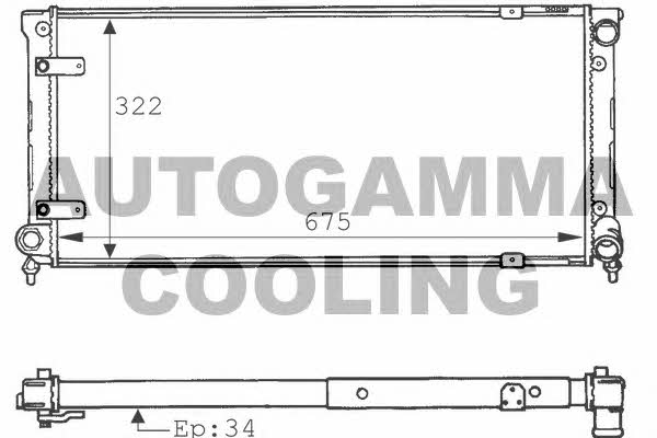 Autogamma 100963 Радіатор охолодження двигуна 100963: Купити в Україні - Добра ціна на EXIST.UA!