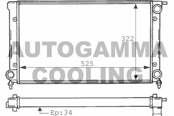 Autogamma 100965 Радіатор охолодження двигуна 100965: Купити в Україні - Добра ціна на EXIST.UA!
