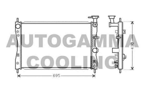 Autogamma 104554 Радіатор охолодження двигуна 104554: Приваблива ціна - Купити в Україні на EXIST.UA!