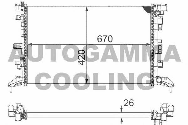 Autogamma 105094 Радіатор охолодження двигуна 105094: Купити в Україні - Добра ціна на EXIST.UA!