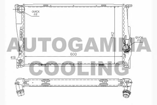 Autogamma 104626 Радіатор охолодження двигуна 104626: Купити в Україні - Добра ціна на EXIST.UA!