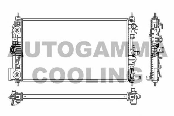 Autogamma 105788 Радіатор охолодження двигуна 105788: Приваблива ціна - Купити в Україні на EXIST.UA!