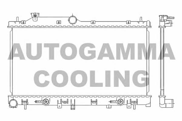Autogamma 105928 Радіатор охолодження двигуна 105928: Приваблива ціна - Купити в Україні на EXIST.UA!