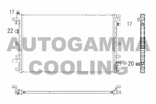 Autogamma 107284 Радіатор охолодження двигуна 107284: Купити в Україні - Добра ціна на EXIST.UA!