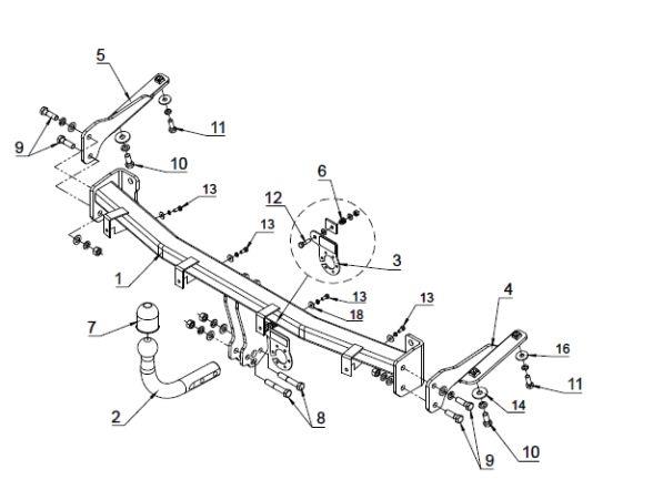 K45 Auto-Hak Автозапчастина