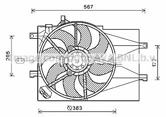 AVA FT7598 Вентилятор радіатора охолодження FT7598: Купити в Україні - Добра ціна на EXIST.UA!