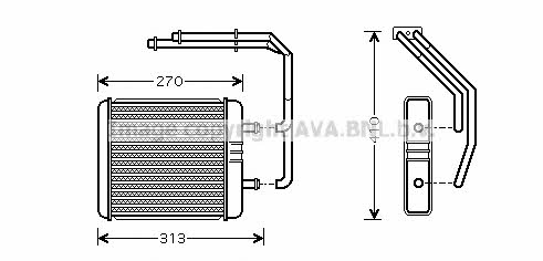 AVA IV6052 Радіатор опалювача салону IV6052: Купити в Україні - Добра ціна на EXIST.UA!