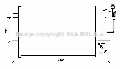 MZ5242D AVA Радиатор кондиционера (Конденсатор)