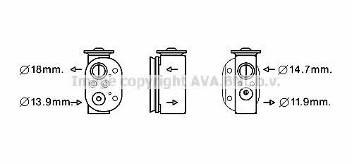 AVA BW1497 Клапан розширювальний кондиціонеру BW1497: Купити в Україні - Добра ціна на EXIST.UA!