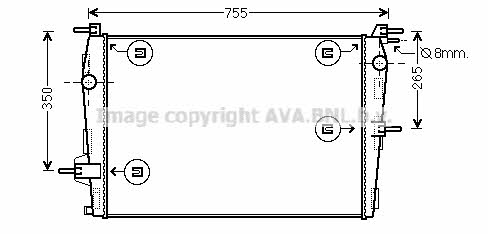 RTA2573 AVA Радиатор охлаждения двигателя