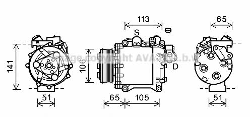 AVA HDAK263 Компресор кондиціонера HDAK263: Купити в Україні - Добра ціна на EXIST.UA!