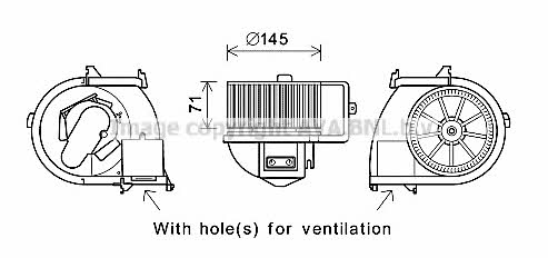 AVA RT8595 Двигун вентиляції салону RT8595: Купити в Україні - Добра ціна на EXIST.UA!