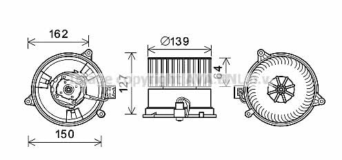 FD8576 AVA Двигатель вентиляции салона