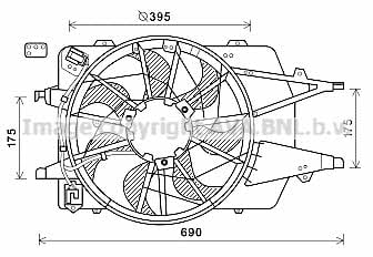 FD7577 AVA Вентилятор радиатора охлаждения