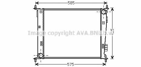 KA2135 AVA Радиатор охлаждения двигателя
