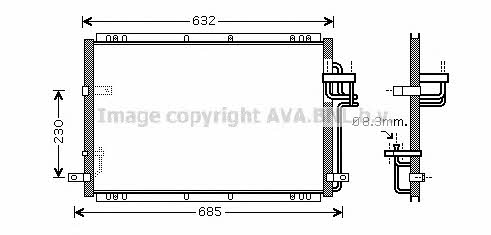 KA5085 AVA Радиатор кондиционера (Конденсатор)