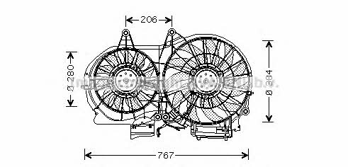 AI7506 AVA Вентилятор радиатора охлаждения