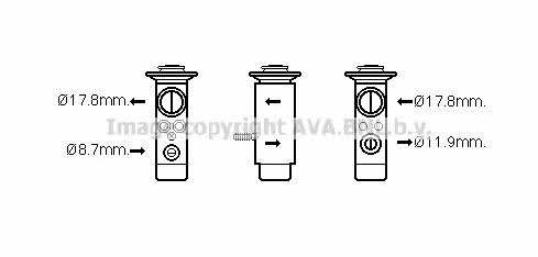AVA MC1017 Клапан розширювальний кондиціонеру MC1017: Купити в Україні - Добра ціна на EXIST.UA!