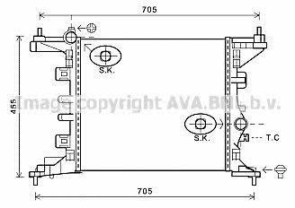 AVA OL2568 Радиатор охлаждения двигателя OL2568: Отличная цена - Купить в Украине на EXIST.UA! OL2568 AVA Радиатор охлаждения двигателя