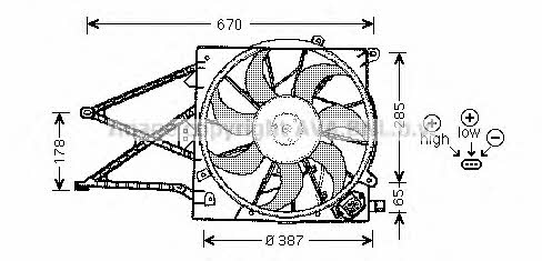 AVA OL7509 Вентилятор радіатора охолодження OL7509: Купити в Україні - Добра ціна на EXIST.UA!