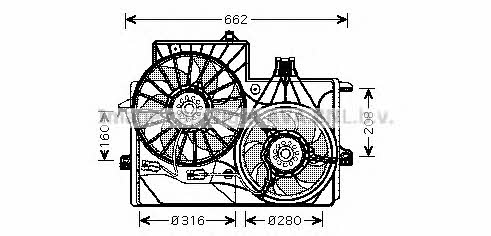 AVA OL7528 Вентилятор радіатора охолодження OL7528: Купити в Україні - Добра ціна на EXIST.UA!