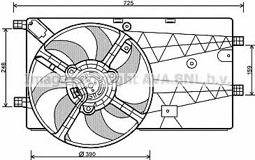 PE7548 AVA Вентилятор радиатора охлаждения