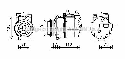 AUK208 AVA Компрессор кондиционера