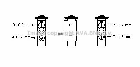 AVA BW1238 Клапан розширювальний кондиціонеру BW1238: Купити в Україні - Добра ціна на EXIST.UA!
