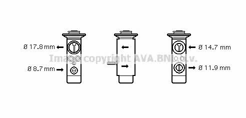 AVA BW1349 Клапан розширювальний кондиціонеру BW1349: Приваблива ціна - Купити в Україні на EXIST.UA!