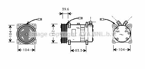 AVA UVK094 Компресор кондиціонера UVK094: Купити в Україні - Добра ціна на EXIST.UA!